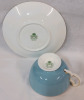 Aynsley Turquoise & White w/Gold Trim Cup & Saucer . Both Ring True , No chips or cracks - 4