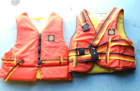 2 Buoy-O-Boy Adult sz Medium & Large Life Jackets
