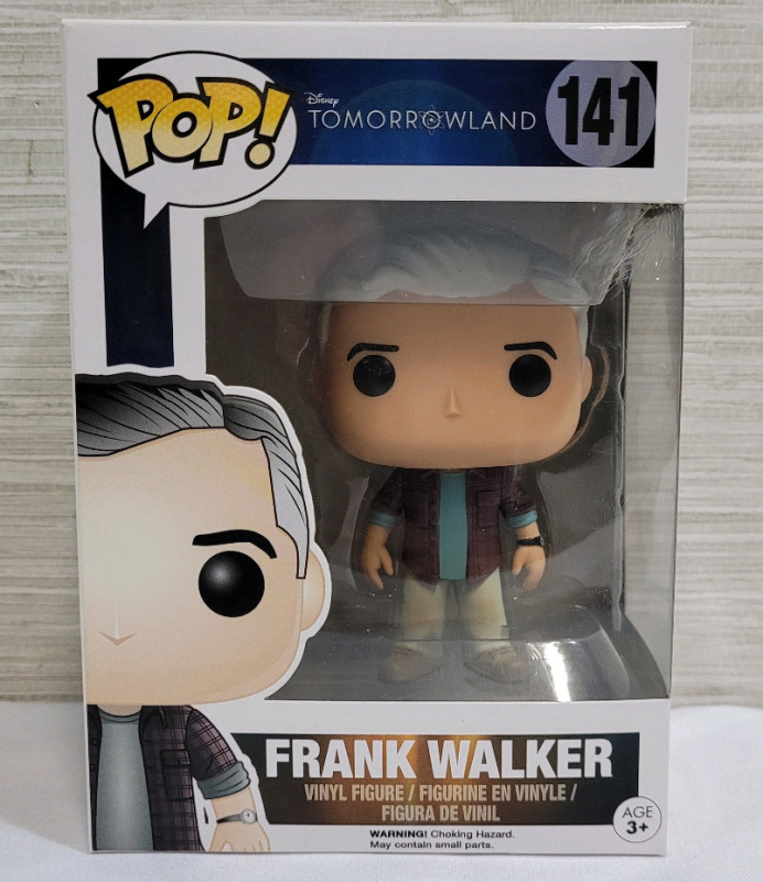 New - Funko Pop! Disney Tomorrowland Frank Walker Vinyl Figure , #141 . Small Bend in Plastic front