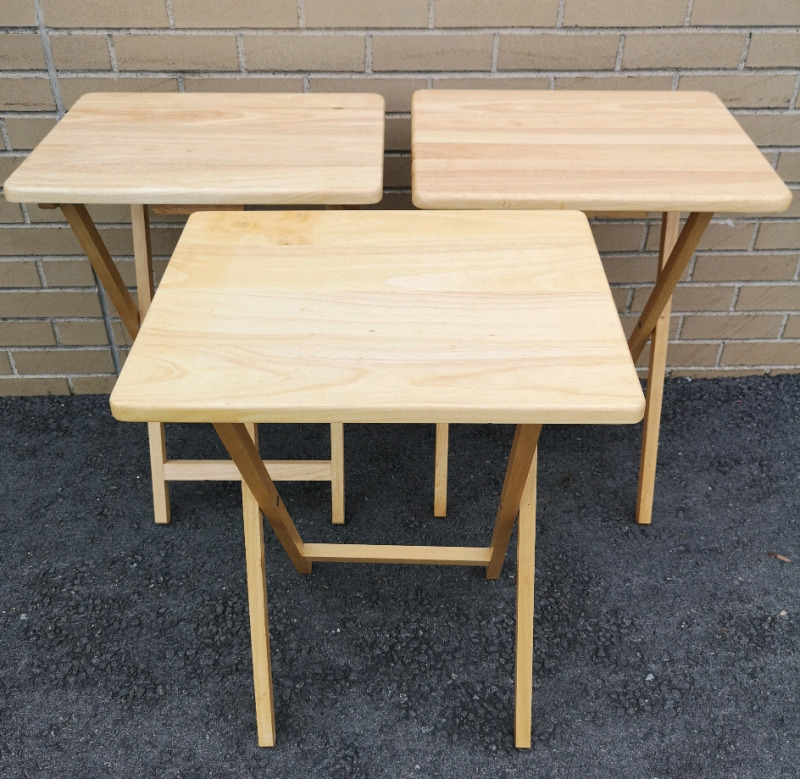 3 Wooden TV Tables - 19"Lx14"Wx26"H