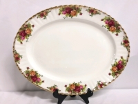 Large Oval Royal Albert Old Country Roses Gold Edge Platter 15.15" Long