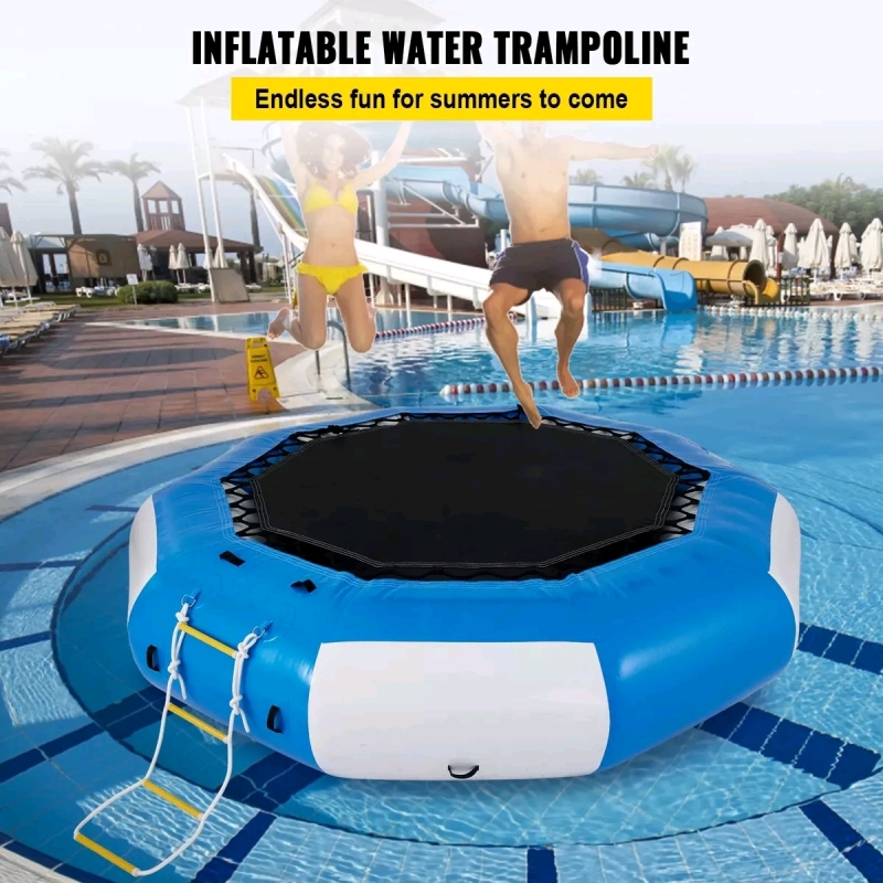 New Vevor Inflatable Water Trampoline PVC Tarpaulin Floated Bounce Platform Smooth Surface NO PUMP retails for $700