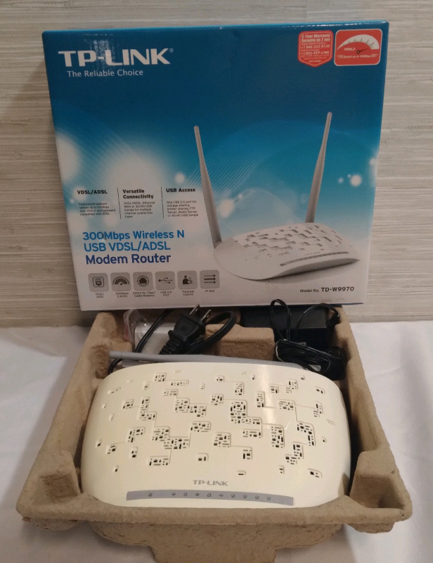 TP-Link 300 MBPS Wireless N USB VDSL Modem Router