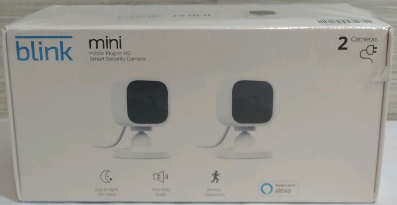 New Blink Mini Indoor Plug In HD Smart security Camera