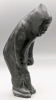 Signed 1976 ISA OOMAYOUALOOK (1915-76) Port Harrison / Inukjak | Carved Soapstone Fisherman Holding Fish | 9.75" Tall - 4