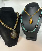 Three Fabulous Art Glass Necklaces