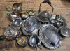 Silver Plate Serving Dishes Lot . 17+ Pieces