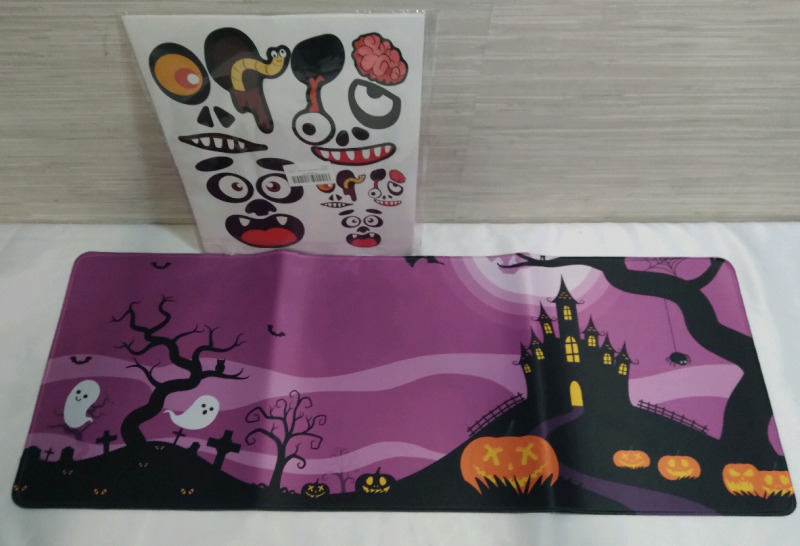 New 31"x11" Gaming Halloween Mouse Mat And Halloween Stickers