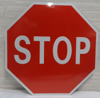 New Metal Stop Sign - 12" x 12x