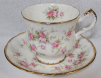 Paragon " Victoriana Rose " Cup & Saucer . Both Ring True , No chips or cracks