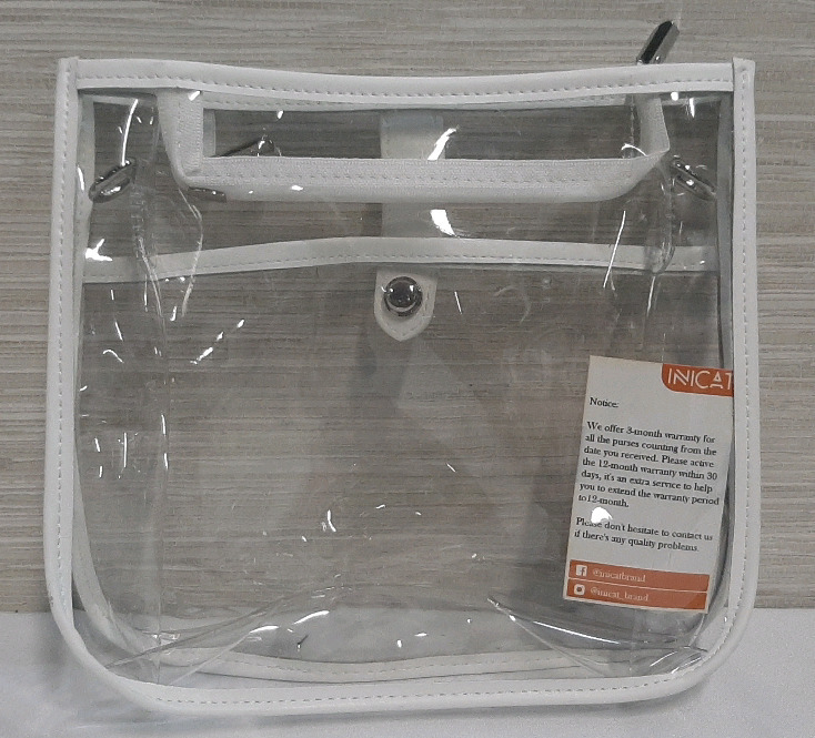 New Inicat Clear Carry Bag / Purse Body (w/o Crossbody Strap) 10" x 9" Tall