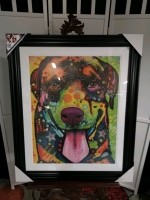 New Framed Rottie Pup Print by Dean Russo