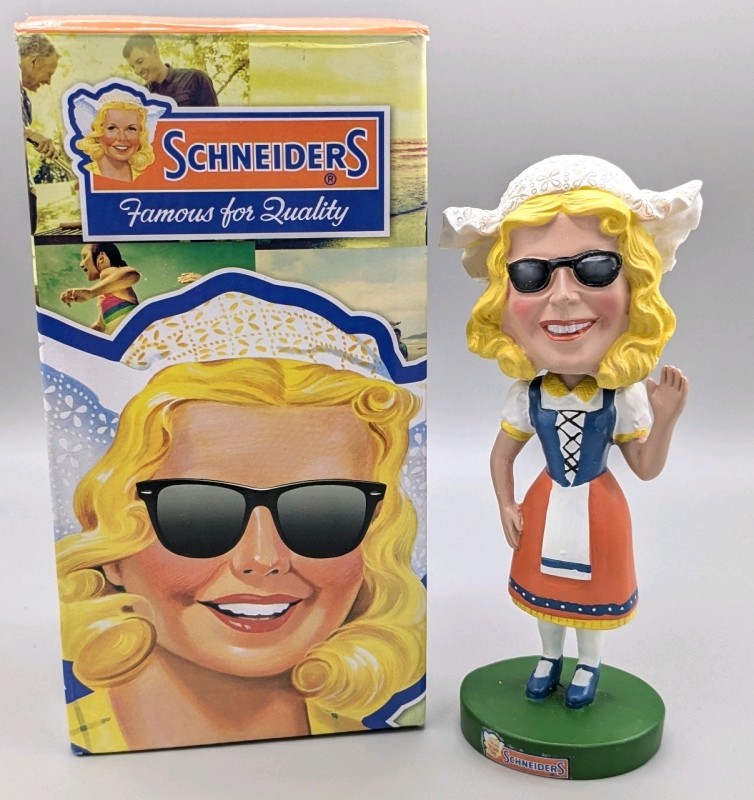 Schneiders Little Dutch Girl Advertising Bobble-Head | 7" Tall
