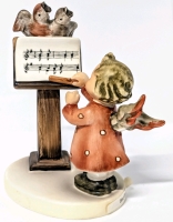 Signed Vintage Goebel Hummel West Germany Bird Duet Figure #163 | 3.75" Tall