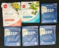 4 New Packs Wellamoon Sleep Assist Patches (28 Patches per Pack), New Life Brand Revitalizing Leg Masks & New Hydrogel Eye Masks