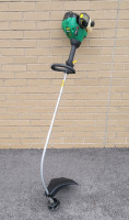 As Is - Weed Eater Feather Lite XT260 16" Cut 25cc Engine Lawn Trimmer . Tested - No Gas , Has Compression , Needs New Gas Line