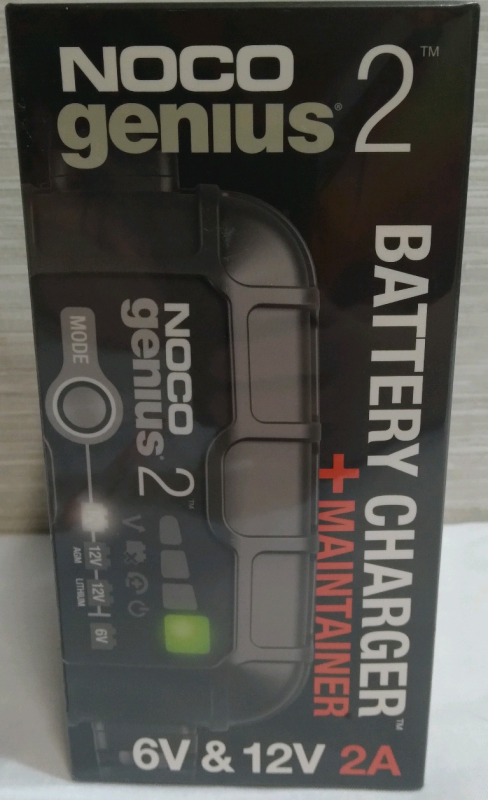 New Noco Genius 2 Battery Charger + Maintenance 6V & 12V 2A