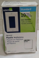 New Leviton Standard 10 Plastic Wallplates