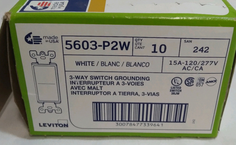 Leviton Single Pole Switch & 3-Way Switch