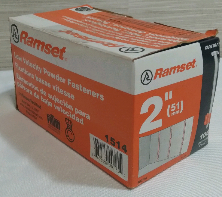 100 Ramset Low Velocity Powder Fasteners 2"