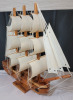 Handcrafted Wood Model Ship . Measures 25" long & 24" tall - 2