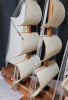 Handcrafted Wood Model Ship . Measures 25" long & 24" tall - 3