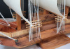 Handcrafted Wood Model Ship . Measures 25" long & 24" tall - 5