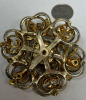 Large SELINI Dimenstional Brooch Emerald Green Rhinestones & AB Rhinestones <br/> - 3