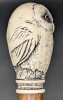 1991 Scrimshaw Owl Handled Walking Stick Made in London England | 36" Long - 2