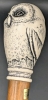 1991 Scrimshaw Owl Handled Walking Stick Made in London England | 36" Long - 4