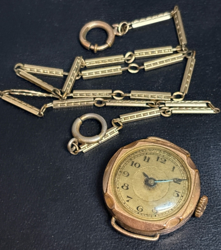 Gold filled 1900s watch chain Gold filled Watch Face