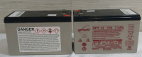2 Untested Genesis NP7-12 12V 7.0Ah Sealed Rechargeable Lead-Acid Battery