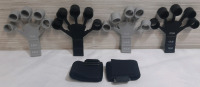 New 4pcs Hand Grip Strength Grippers + 2 Velcro Straps - 4" wide and 4&frac12;" tall
