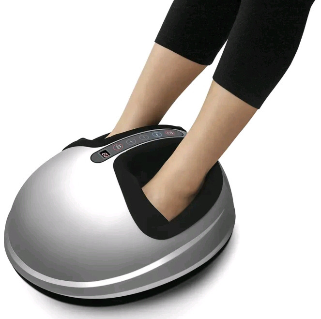 New | Ucomfy Heat Shiatsu Foot Massager With Heat | Kneading, Massaging, Heat, Air Pressure | Fits Up To Size 12 Feet | Model # Silver