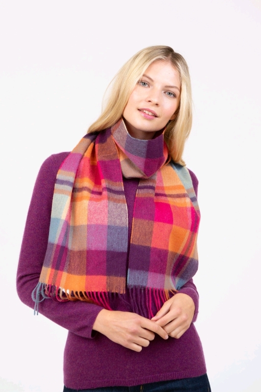 New Kiltane of Scotland 100% Lambswool Scarf | Style: 17691 Orient Ginger | 9.8" x 62"