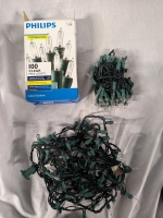 Phillips Twinkling Clear Light Strand With ClearMini Light Christmas Light String. Over 20' Long both.