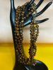 Chocolate 5 Strand Fresh Water Pearl Necklace Torsade Styling - 4