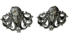 Galina Karputina JJ Art Nouveau style Pierced Earrings Romantic Female Flowing Locks Scattering Stars - 5