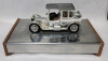 MCM Stainless Steel Trinket Box / Cigarette Box w/Rolls Royce Top . Measures 6 1/8"×3 5/8" . Car missing back seat and grill - 3