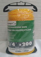 New Ropstar Polypropylene Rope 1/4"x200 123LBS