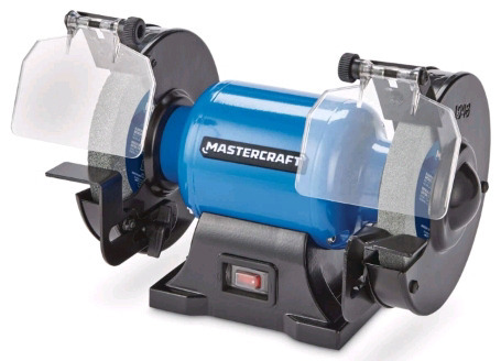 New | Mastercraft 6" 2.1A Bench Grinder For Light Duty, High Speed Grinding | Model # 055-3521-2 * Retails For $129.99 *