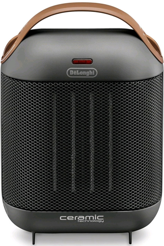 New | De'Longhi Capsule Compact Corded Ceramic Fan Heater 1500Watts | Model # HFX30C15GCA * Retails For $62.97 *
