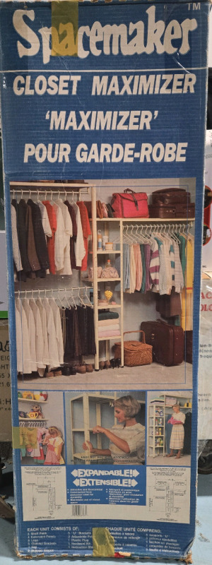 New | Spacemaker Closet Organizor With 2 Build Styles | * Assembly Required / Instructions Included *