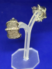 Well Crafted Rhinestone Tied Brooch Fabulous Earrings - 2