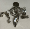 Well Crafted Rhinestone Tied Brooch Fabulous Earrings - 5