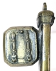 19th Century Persian / Turkish Brass Travelling Scribes Box/ Divit Inkwell + Quill Box | 11.5" Long - 3