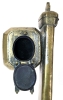 19th Century Persian / Turkish Brass Travelling Scribes Box/ Divit Inkwell + Quill Box | 11.5" Long - 4