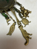 Banana Bob 1980's Globe Dangle<br/>Animal Charms Emerald Rhinestones Rare - 5