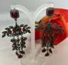 Jade Green Coloured Dragon Necklace 3 Drop Earrings Rhinestones - 4