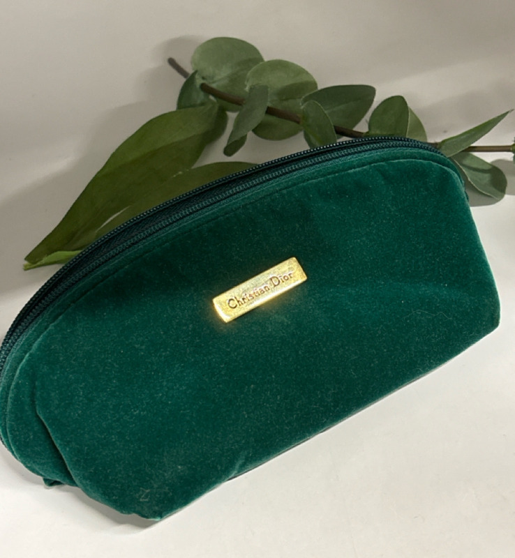 Christian Dior Parfum Green Zippered Bag